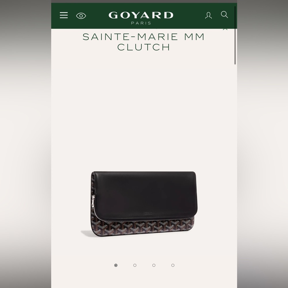 Goyard Sainte-Marie MM clutch, black EUC